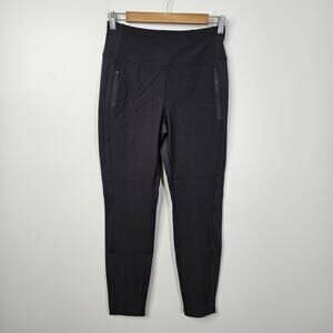 Athleta Black Nylon Headlands Hybrid Tight Women's Size 10 Leggings